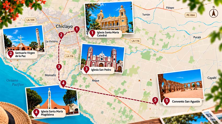 interna Ruta del Papa León XIV en Chiclayo